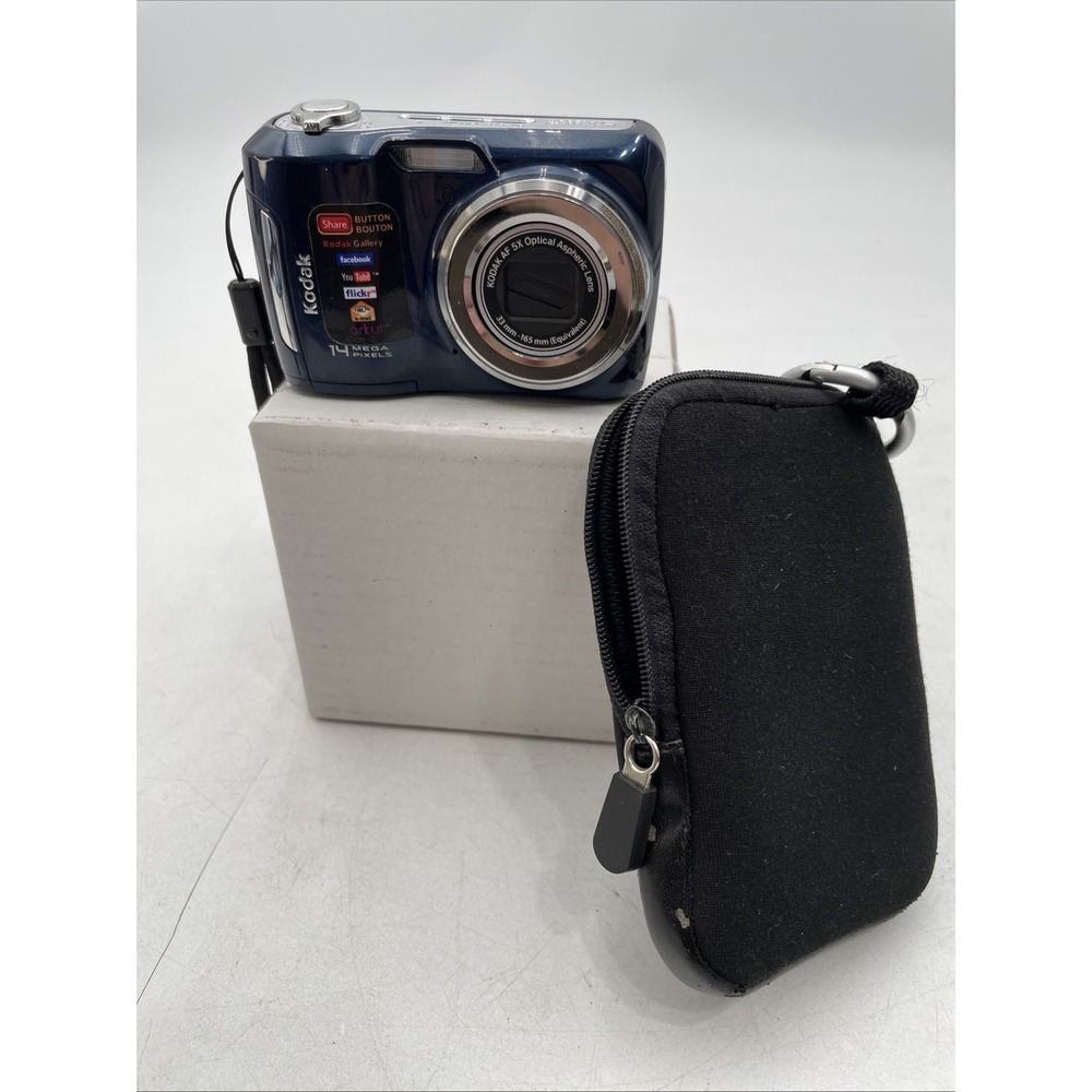 Kodak EasyShare C195 14MP Digital Camera 5X Zoom+Battery+SD Card+Case